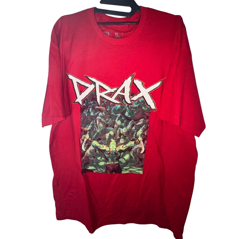 Marvel Drax The Destroyer Graphic T Shirt Red Mens‎ XL New